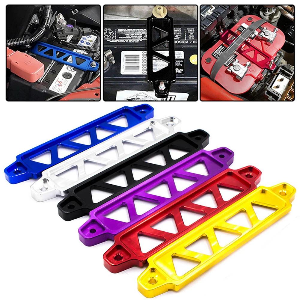 218mm/190mm Aluminum Alloy Battery Auto Battery Tie Down Mount Holder Bracket Brace Bar for Honda Civic EK EG Universal