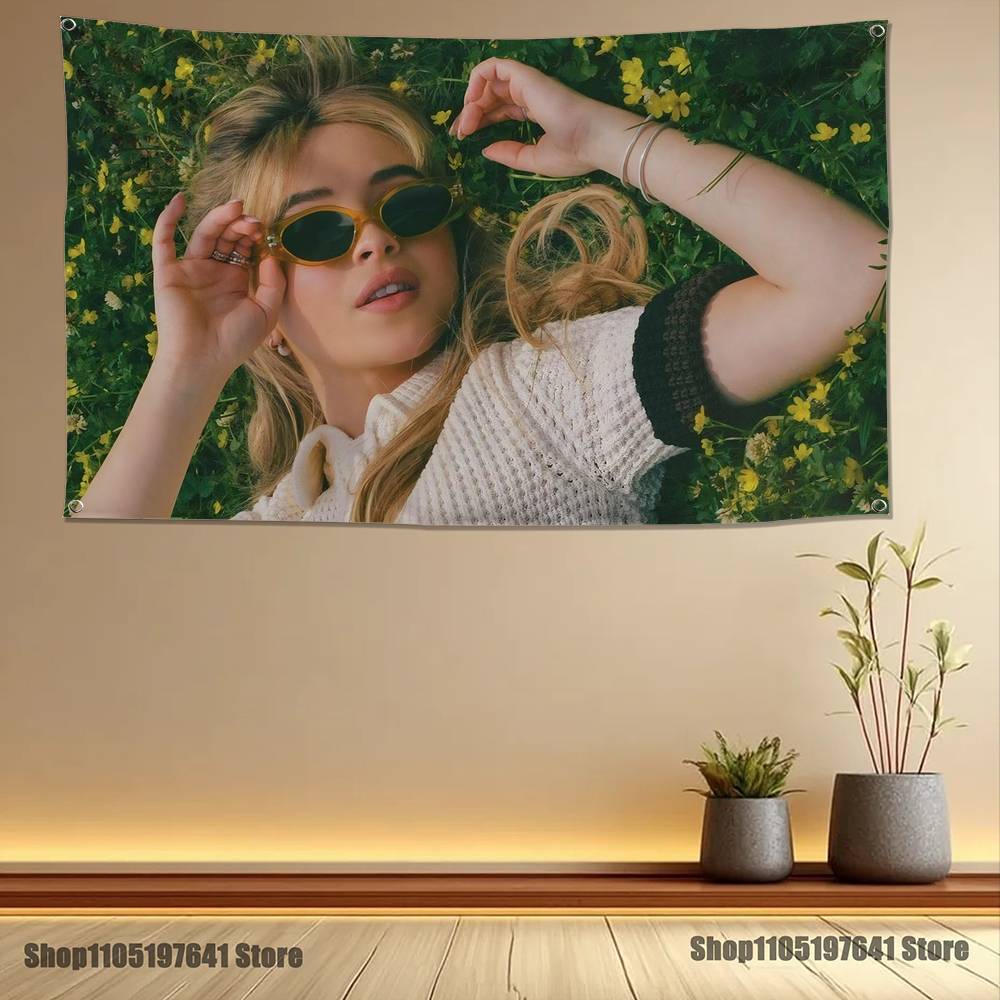 Singer SSabrina Carpenters Flag Tapestry Banner For Bedroom Outdoor Living Room Restaurant Bar Wall Decor Party