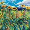 Van Gogh Abstract Landscape Oil Paintings Canvas Wall Art  Sunflower Poster Prints for Living Room Decor