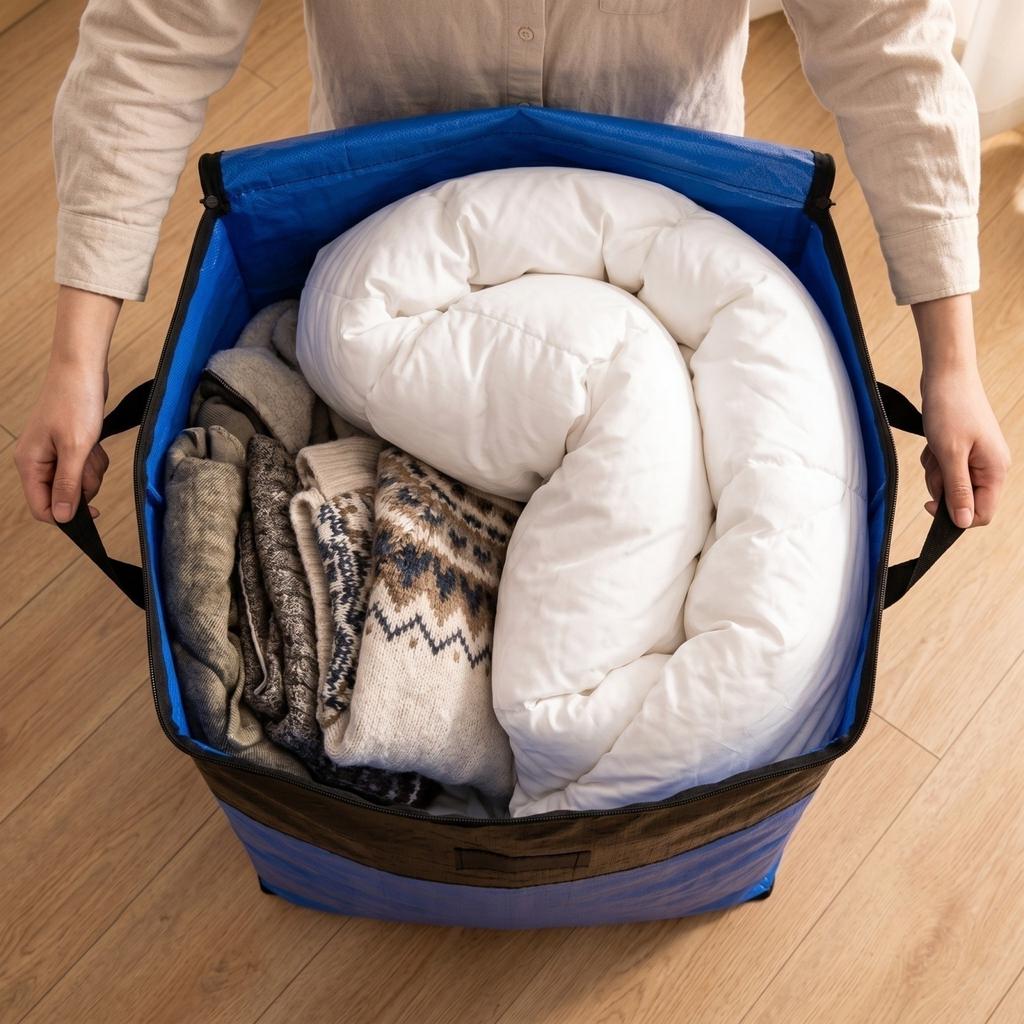 Large Capacity Moving Bag for Clothes Packing and Organizing - Sturdy Handheld Luggage Bag for Moving and Storage