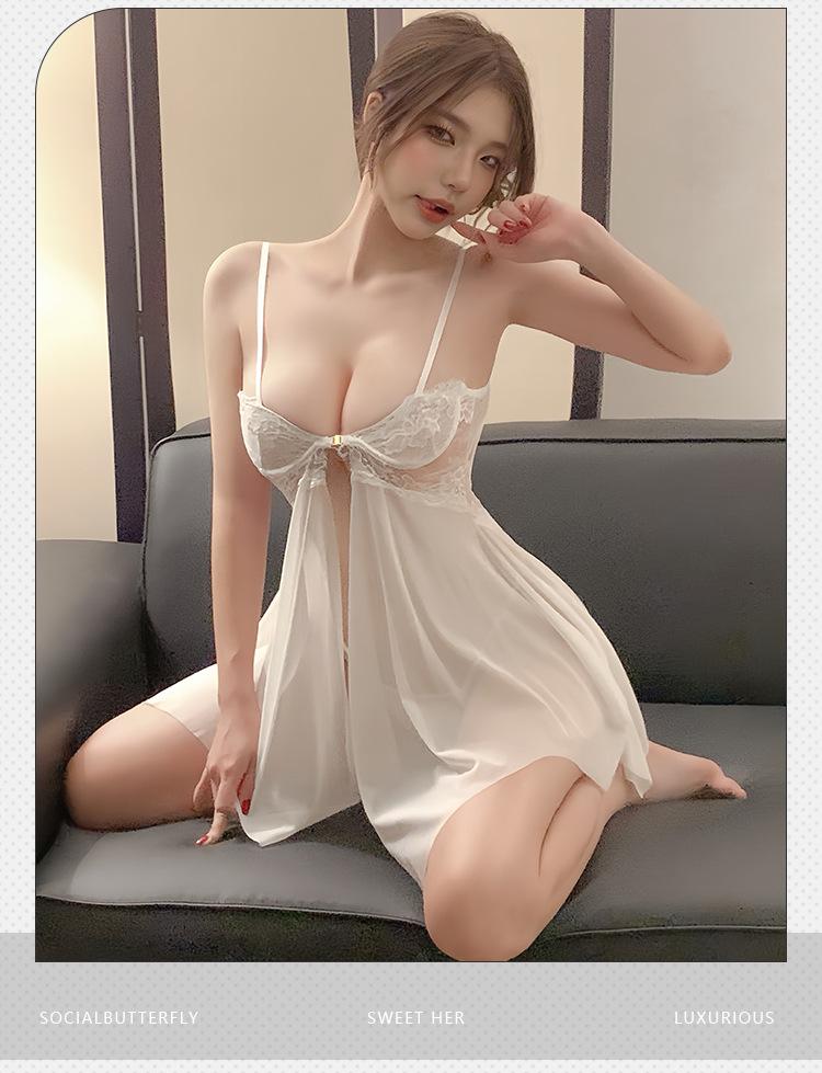 Women's Lace Push-up Lingerie - Sexy Strappy See-through Plus Size Pajamas