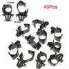 40x Car Wiring Harness Fastener Auto Wire Cable Fixed Clips Tie Wrap Clamp Kit