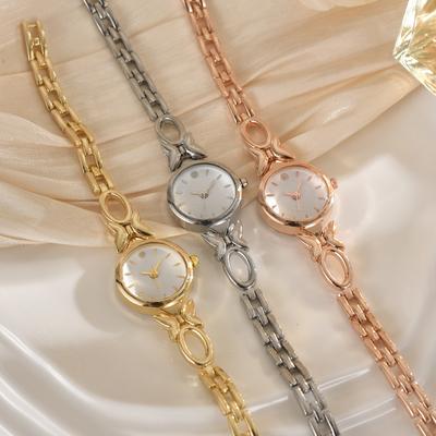 Exquisites Schmetterlingsketten-Kleines Goldarmbanduhr für Damen Mädchen Einfach Mode Studentenuhren Quarz-Armbanduhren Geschenke