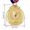 50PCS Médailles d'Award Or Argent Bronze Rondes avec Ruban pour le Cou 2 Pouces Médailles Récompense Vainqueur Compétition de Football Prix