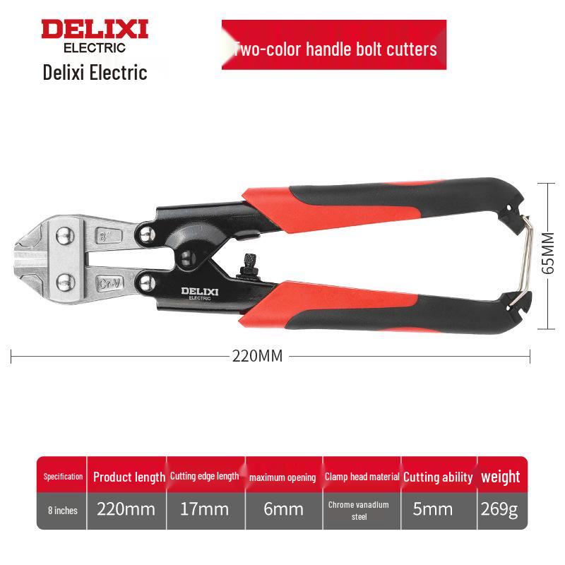 

Delixi 8-inch Steel Rebar and Wire Cutting Pliers