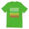 Funny Sysadmin Shirt Tech Support Checklist Unisex Vintage Sport Tshirt Punk Anime Family Tops Tees Oversized 3d Print Cotton