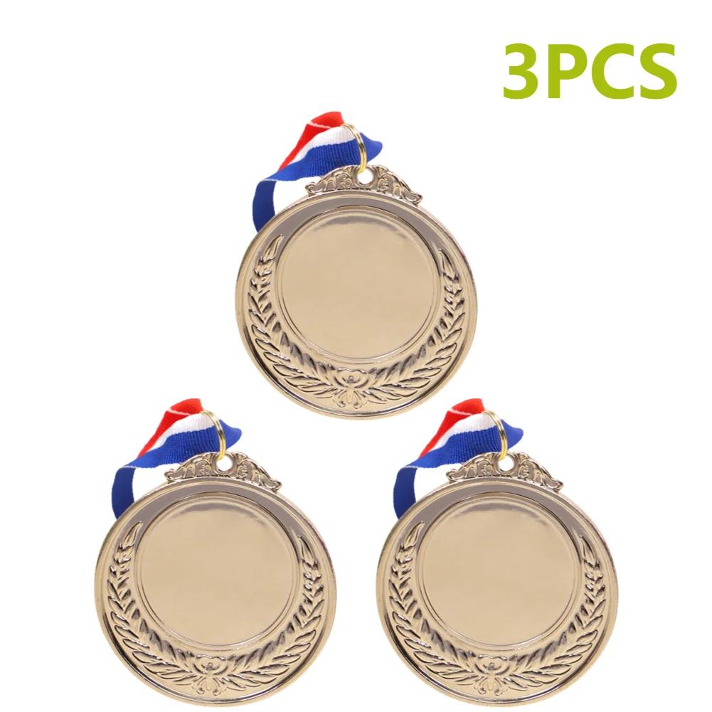 5.2cm Altın/Gümüş/Bronz Madalya Ödül Madalyaları Boyun Kurdelesi ile Spor Ödülleri Metal Kazanan Madalyaları Yarışmalar Parti Yarışı için