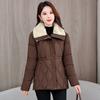 Women's cotton-padded clothes winter new thickened down cotton-padded jacket drawstring waist thin small medium and long cotton-padded jacket tide