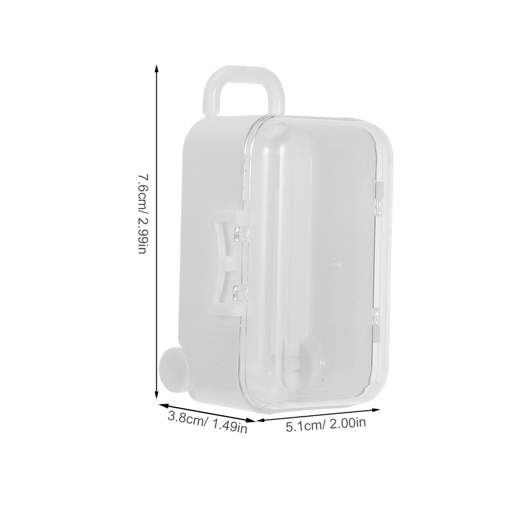 12Pcs Clear Mini Suitcase Candy Boxes Transparent Plastic Storage Boxes Travel Wedding Party Favor Decorations