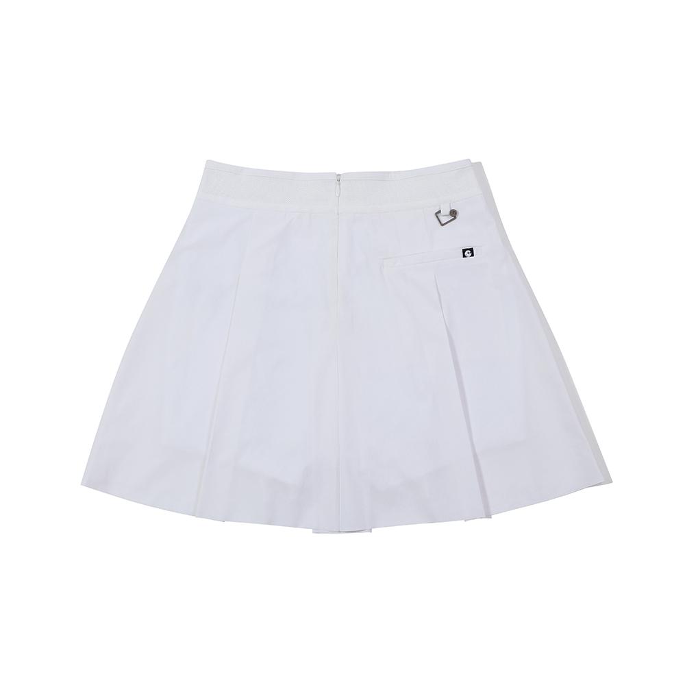 MALBON GOLF Mesh Banding Skirt White