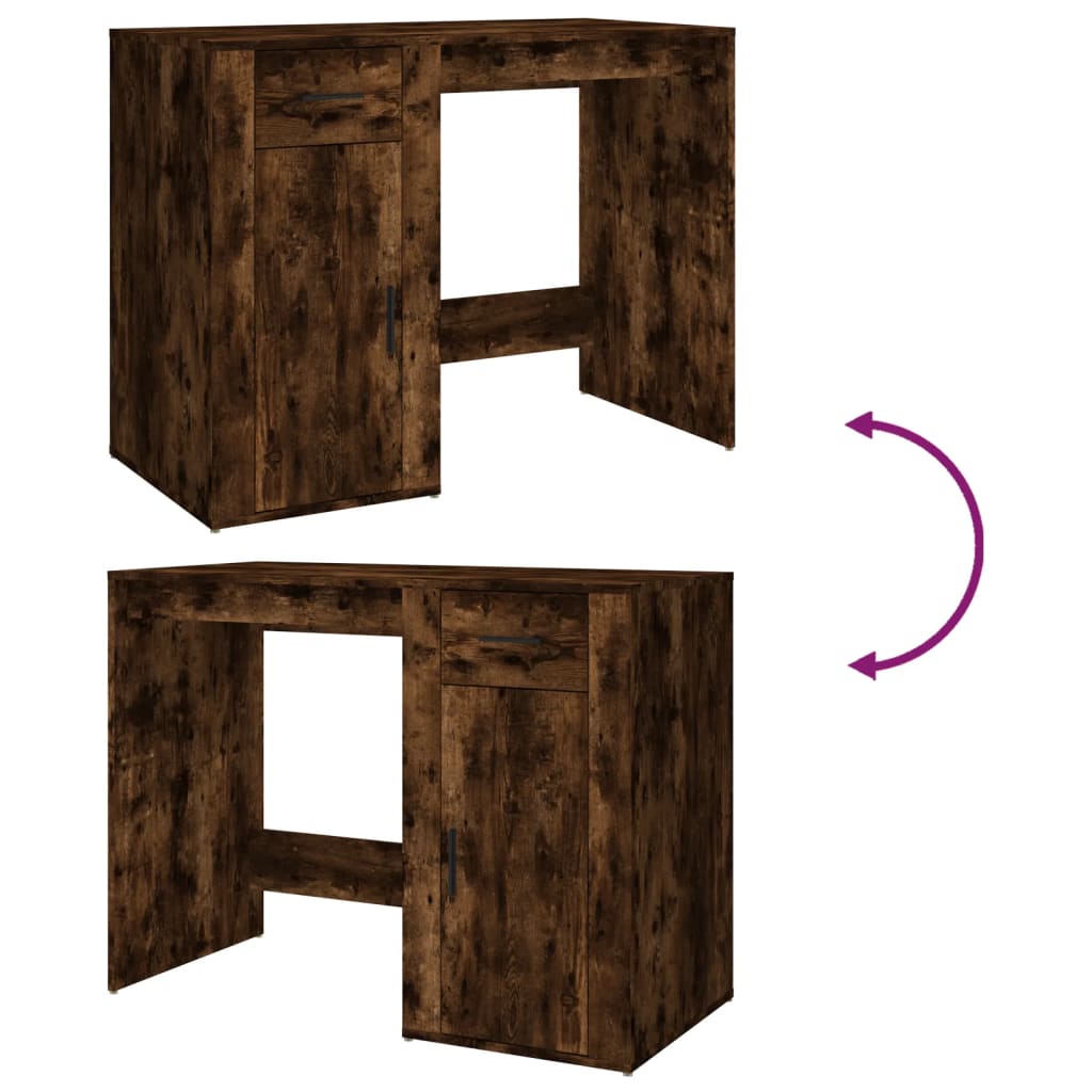 Smoke Oak Desk 100 x 49 x 75 cm Particleboard