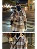 Men's Mid-Length Winter Plaid Wool Coat - Trendy Loose-Fit Windbreaker Jacket