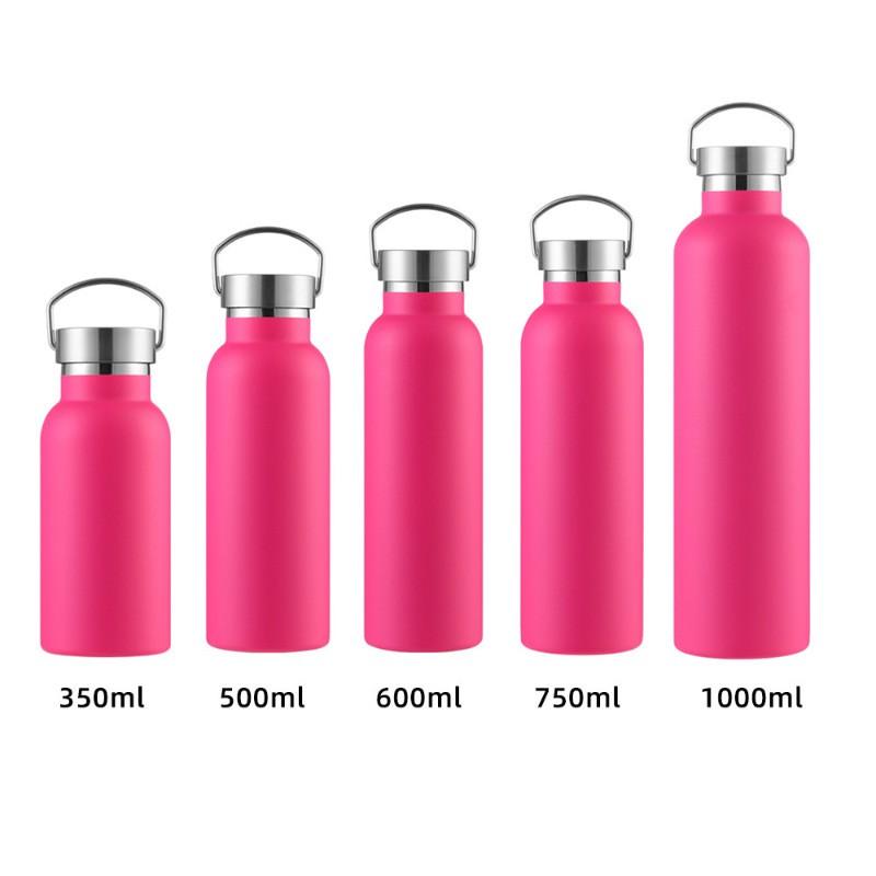 304 Stainless Steel Vacuum Insulated Travel Mug With Wide Mouth Handle Outdoor Hiking Camping Gym Office Use