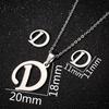 English Letter Necklace & Earring Set: Fashionable Jewelry for Women