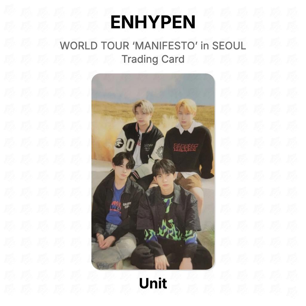 ENHYPEN WORLD TOUR ‘MANIFESTO’ in SEOUL Trading Card Official Photocard