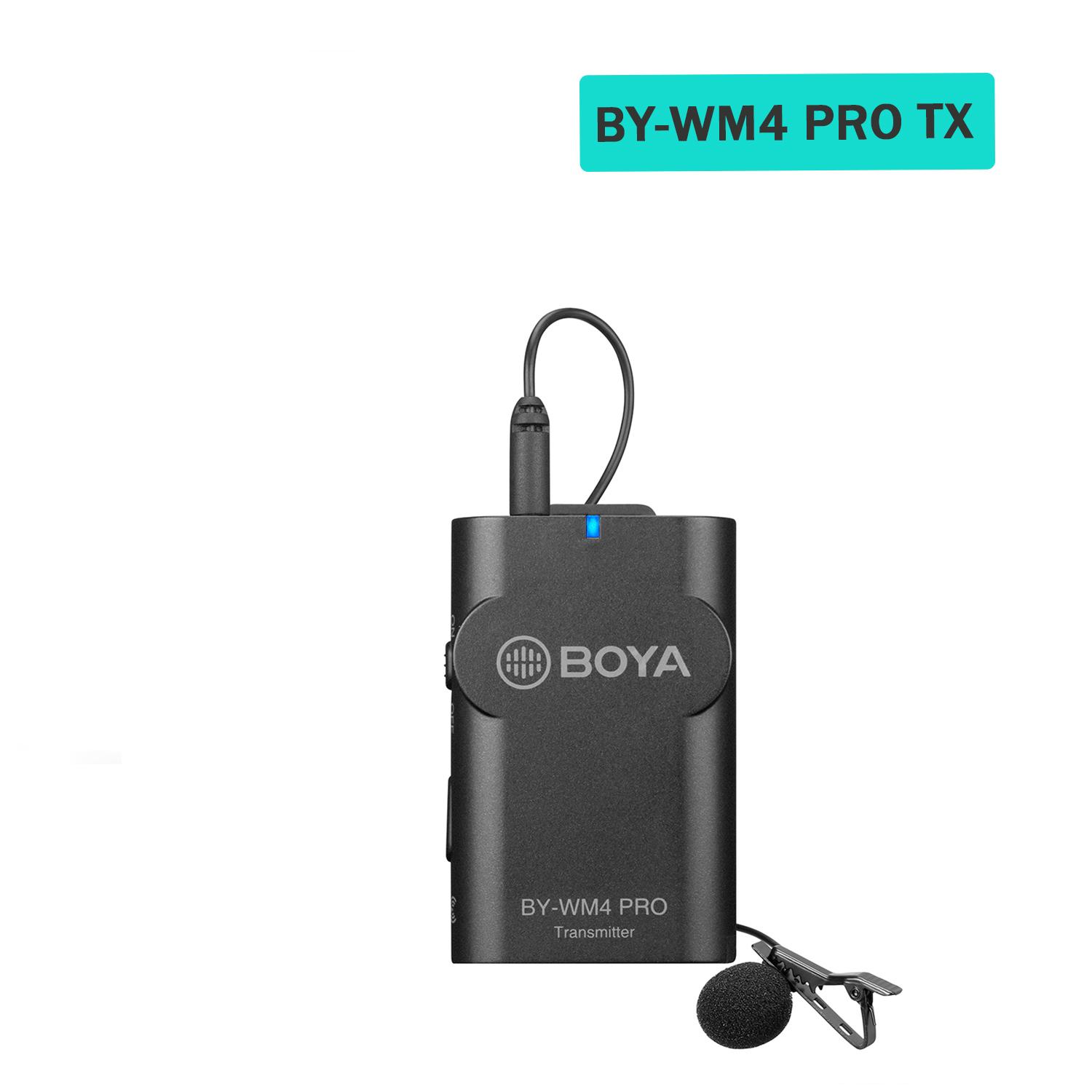 BOYA BY-WM4 PRO 2,4 ГГц Беспроводная система петличных микрофонов для iPhone, Huawei, Android, камеры, ПК, интервью, прямых трансляций BY-WM4 PRO TX
