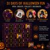 Complete Faux Diamond Art Set Halloween Gnome Advent Calendar, Christmas DIY Ghost Pumpkin Skeleton Crafts Craft Kit, Handmade Hanging Ornaments