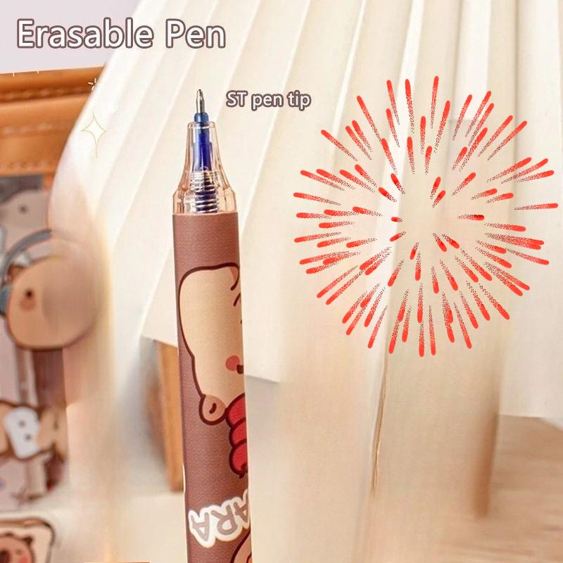 

Гелевая ручка Черная Капибара Быстросохнущая Пружинная ручка Высокая эстетическая ценность Ручка с нажимом в форме сердца для девочек Черная Аниме периферия