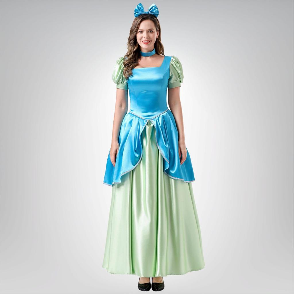 Milky Time Halloween Cosplay Cinderella, Drizella, Anastasia, and Lady Tremaine Dresses for Women (Drizella, Size L)
