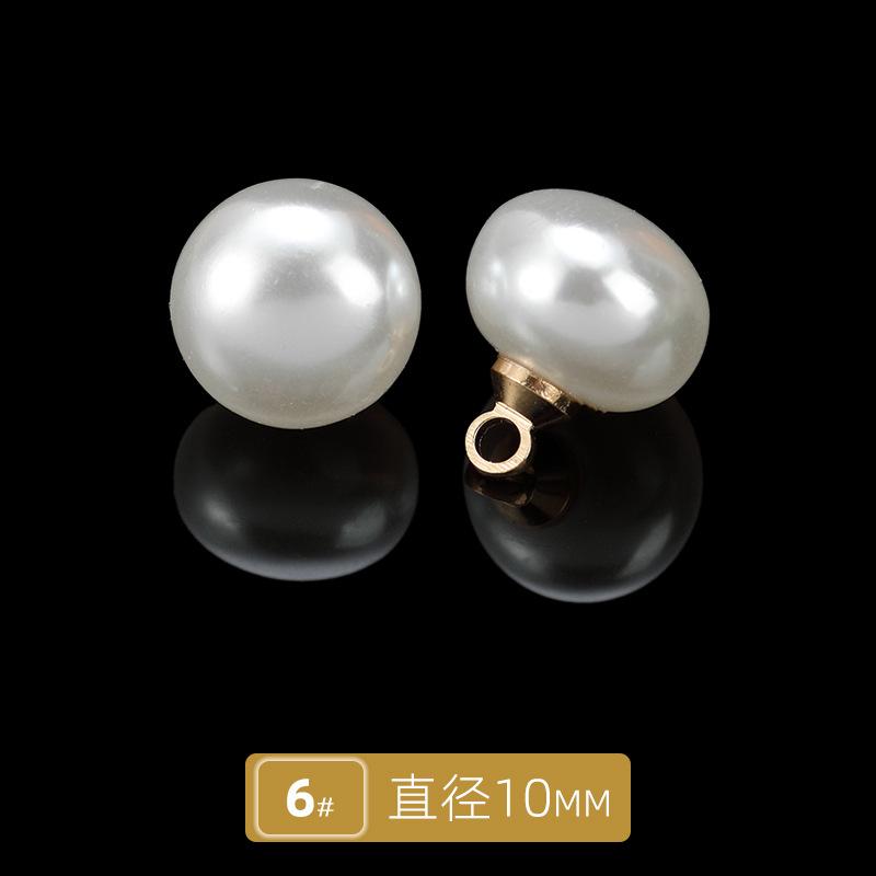 10 szt. Guzik do kardiganu Guzik do czongsamu Guzik do koszuli Perłowy Okrągły Żywiczny Guzik bez dziurki Guzik do koszuli Sukienka swetrowa Guzik z koralikami