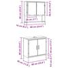 Bathroom Furniture Set with Shelf 2 Pcs Black Particleboard
