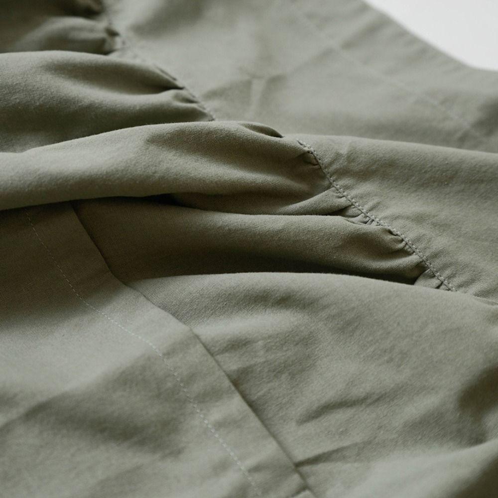 Cotton Korean Style Apron Adjustable Straps Waterproof Cooking Apron Large Size Casual Gardening Work Uniform Garden