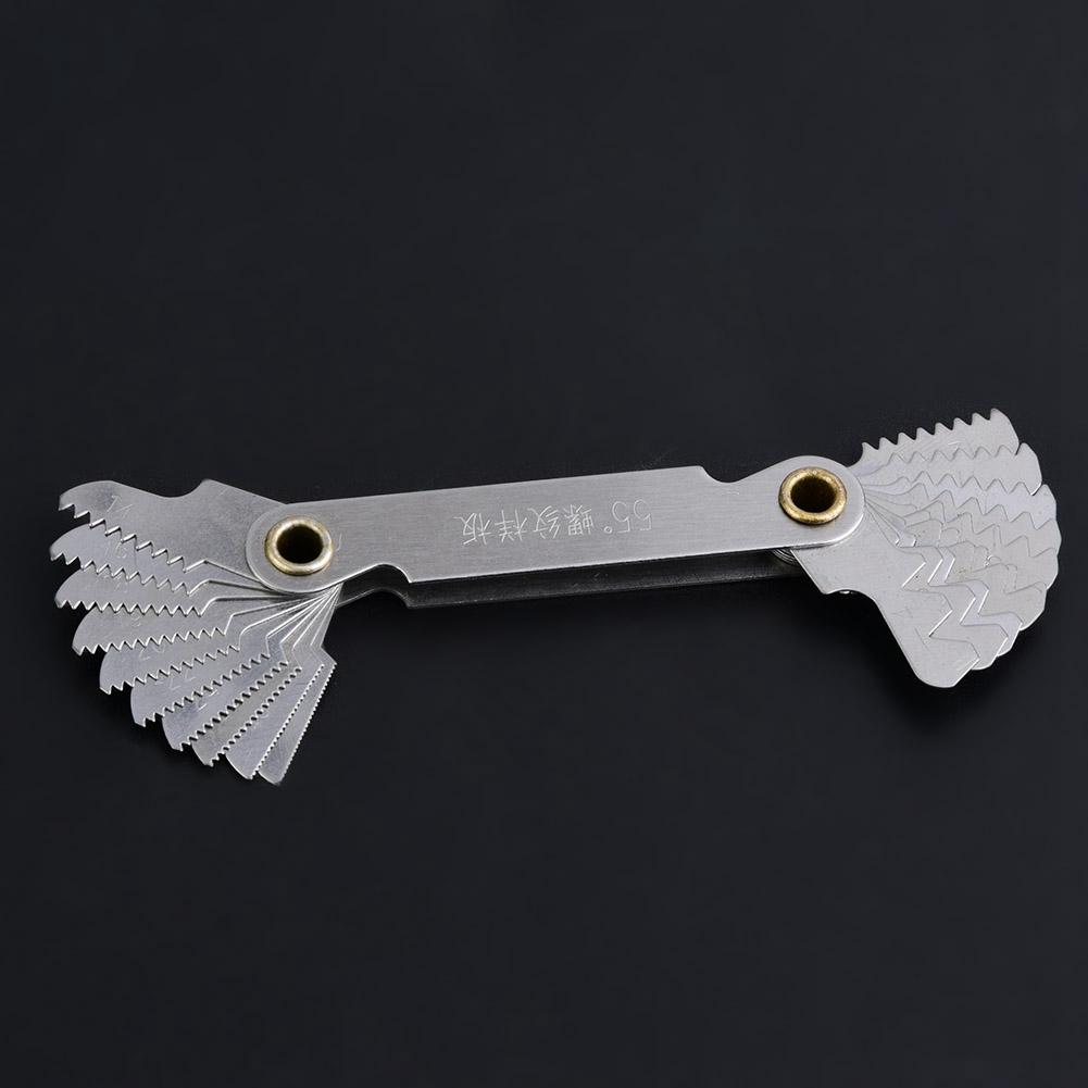 Imperial 55 Degrees  Stainless Steel Screw Measuring Thread Pitch Gauge