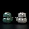 Black Ice Hand Grab Pot Kuaike Cup One Pot Two Cups Ice Cracked Ceramic Travel Tea Set Outdoor Portable Tea Pot