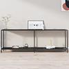 Day and Night - Day and Night Black Tempered Glass Console Table 220x35x75.5 Cm