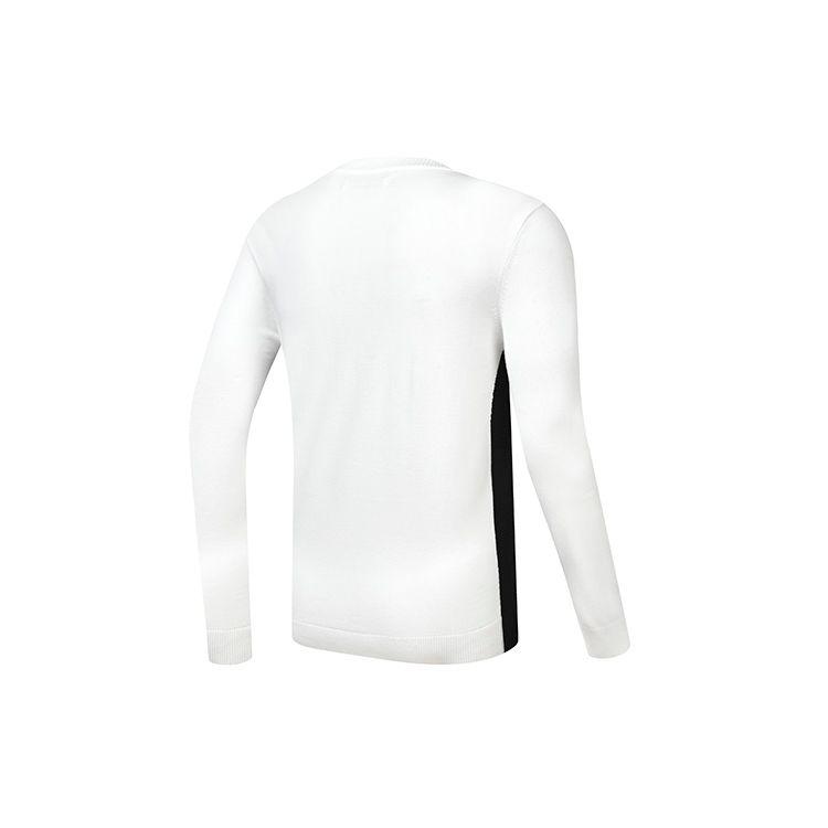 FILA Athletics Series Golf Long Sleeve Crew Neck Knit Shirt Men Tops Jade-White A11M245404F-WT