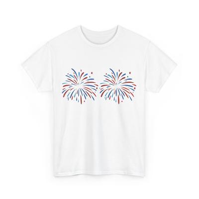 Funny I'm Just Here For The Fireworks 4th Of July Couple T-Shirt
