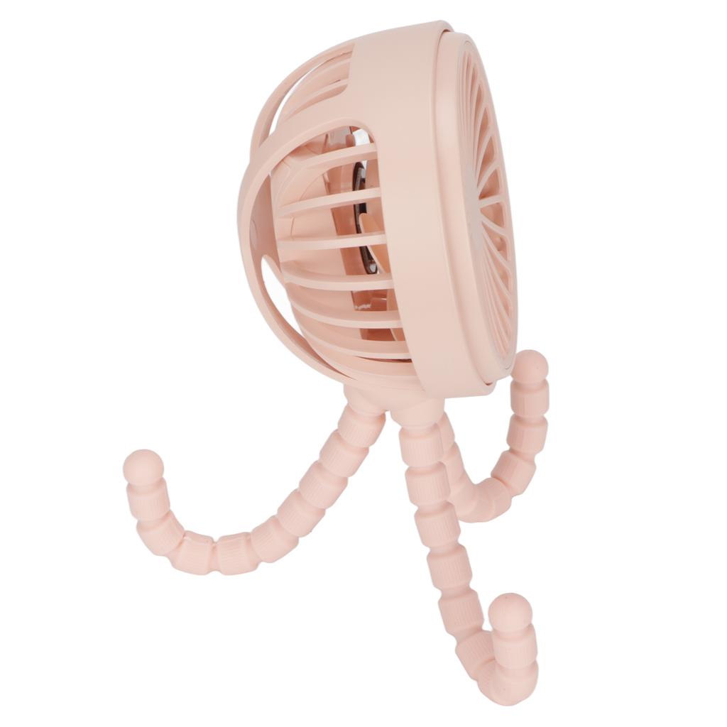 Mini Portable Fan 3 Speed 360 Degrees  Rotatable Rechargeable Desktop Fan with Flexible Tripod for Office Bedroom