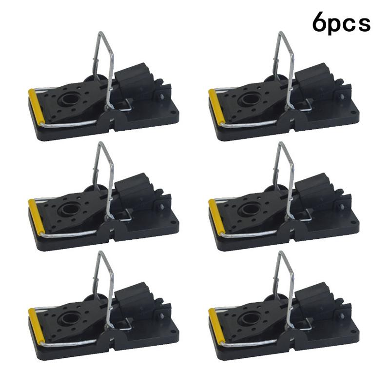 6Pcs/Set Reusable Mechanical Metal Spring Mouse Traps High Sensitive Rat Catcher A