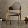 Room Dresser Dining Chairs Home Mid Century Modern Furniture Metal Skeleton Armchair Simple Makeup Armchair Kitchen Furniture