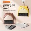 Cute Bear Mini Broom and Dustpan Set with Keyboard Cleaning Brush - Perfect for Desktop, Table Debris & Small Spaces