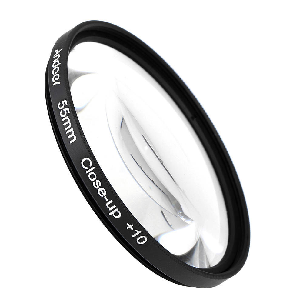 55 mm makro närbildsfilter med påse för Nikon Canon Tamron Sigma