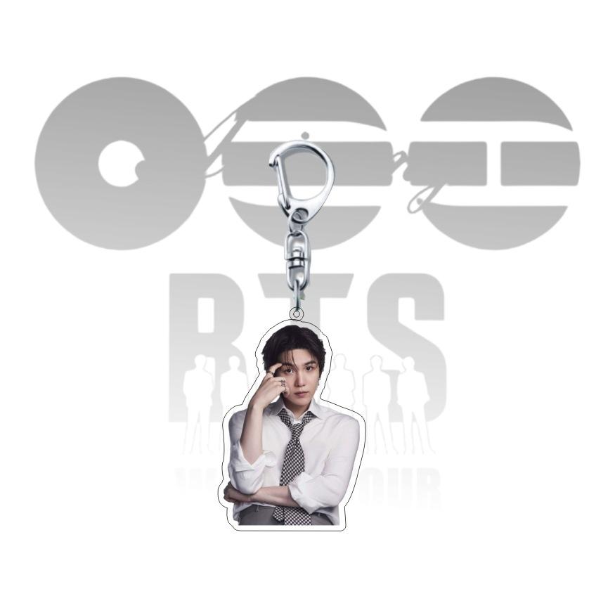 BTS Formal Suit Style Keychain, Bangtan Boys Business Casual Photo Keyring, Kpop Idol ARMY Fans Bag Pendant(Jin RM Suga Jimin V J-Hope Jungkook)