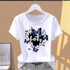 (Asian Size) Sweet Butterfly Trend Cute Short Sleeve T-shirts Print Fashion Female Casual Top T O-neck Graphic Tee Women's Clothing