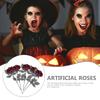 5Pcs Simulated Eyeball Rose Halloween Party Decorations Horror Themed Rose Props for Room Bar Store Festive Setup
