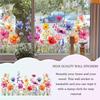 Floral Window Cling Colorful Floral Bouquet Static Double Sided Window Sticker Reusable Plant Window Decals Removable For Home