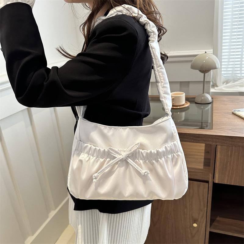 Stylish Retro Shoulder Bag For Women In Trendy Black White Pink And Gold Colors