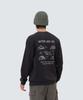 Snow Peak Graphic Sweatshirt and Dark Size M GS-S25FMFHT62, Men's Women's Sweatshirt, Charcoal,