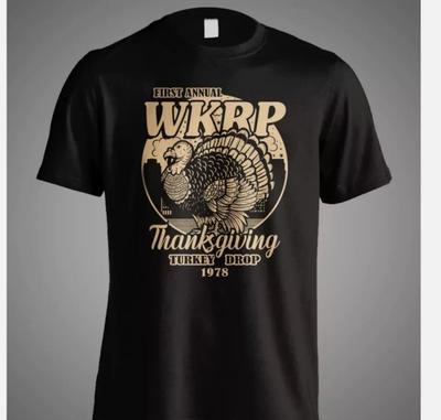 Den díkůvzdání Pouštění krocana WKRP in Cincinnati Vintage Retro Vtipné Dárkové Tričko