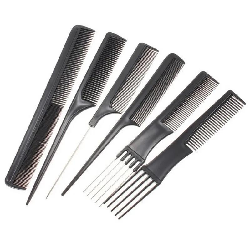 10pcs/lot Black Makeup Comb Set Styling Hairdressing Comb Barber