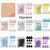 12-Piece All-Purpose Makeup Sponge Set Velvet Triangle Puff Face Finger Puffs Mini Sponge Egg Liquid Foundation Tools Make Up