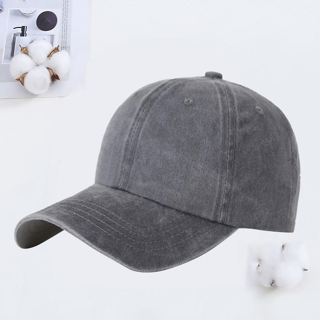 Manufacturers Baseball Cap Washed Cotton Sun Hat Custom Logo Cowboy Soft Top Sunscreen Baseball Cap