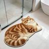 40*60cm Home Bathroom Carpet Non-slip Bedroom Door Small Rug Cute Cat Floor Mat  for Table Bedside