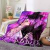 Custom Name Blue Tiger Hat Party Blanket For Couch Bed Plush Cozy Fuzzy Blanket Super Soft Warm Blankets For Fall And Winter 0916193