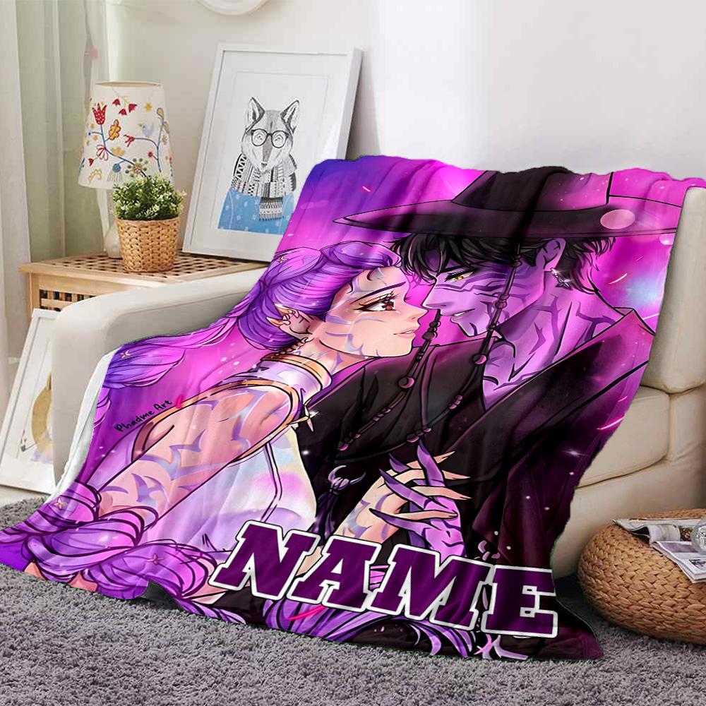 Custom Name Blue Tiger Hat Party Blanket For Couch Bed Plush Cozy Fuzzy Blanket Super Soft Warm Blankets For Fall And Winter 0916193