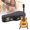 Minature Guitar Model Wooden   Musical Instrument Guitar Replica with Stand Ornament